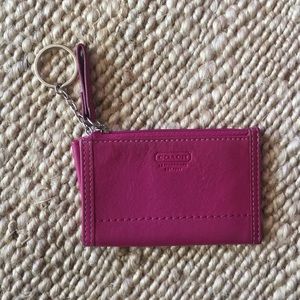 Coach leather coin purse